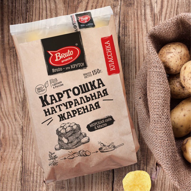 Картофель «Бруто» с солью 130 гр. в Истре