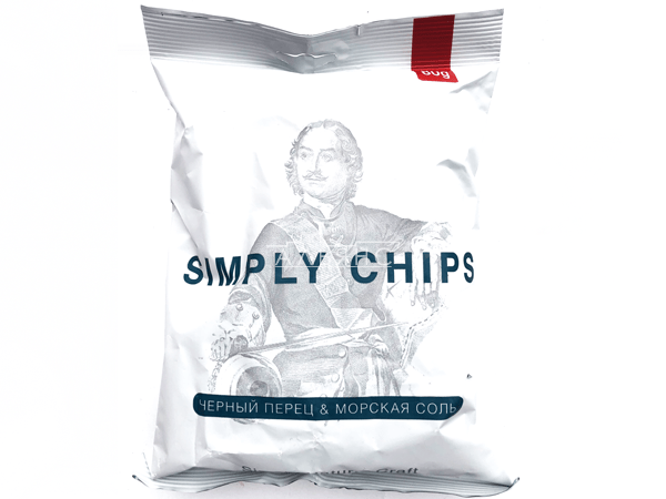 Картофельные чипсы "Simple chips" Морская соль и черный перец 80 гр. в Истре